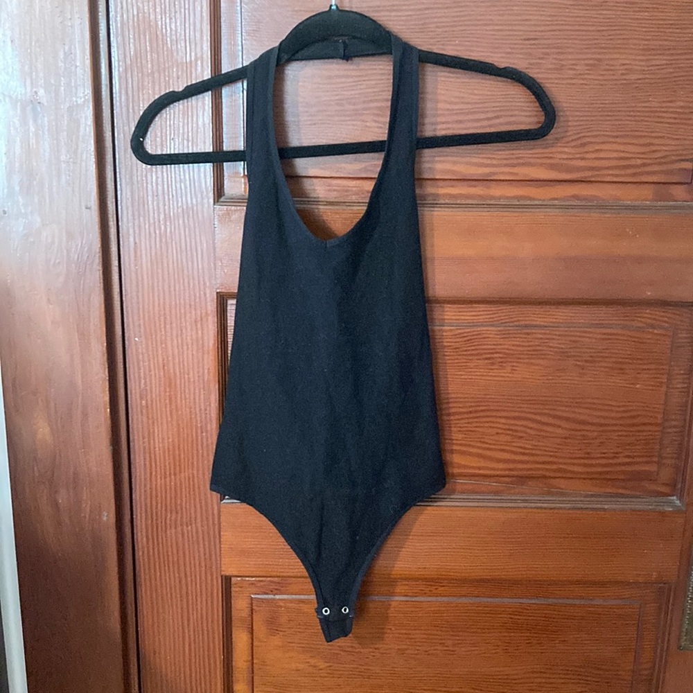 Bebe black halter bodysuit